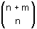 C(n+m,n)